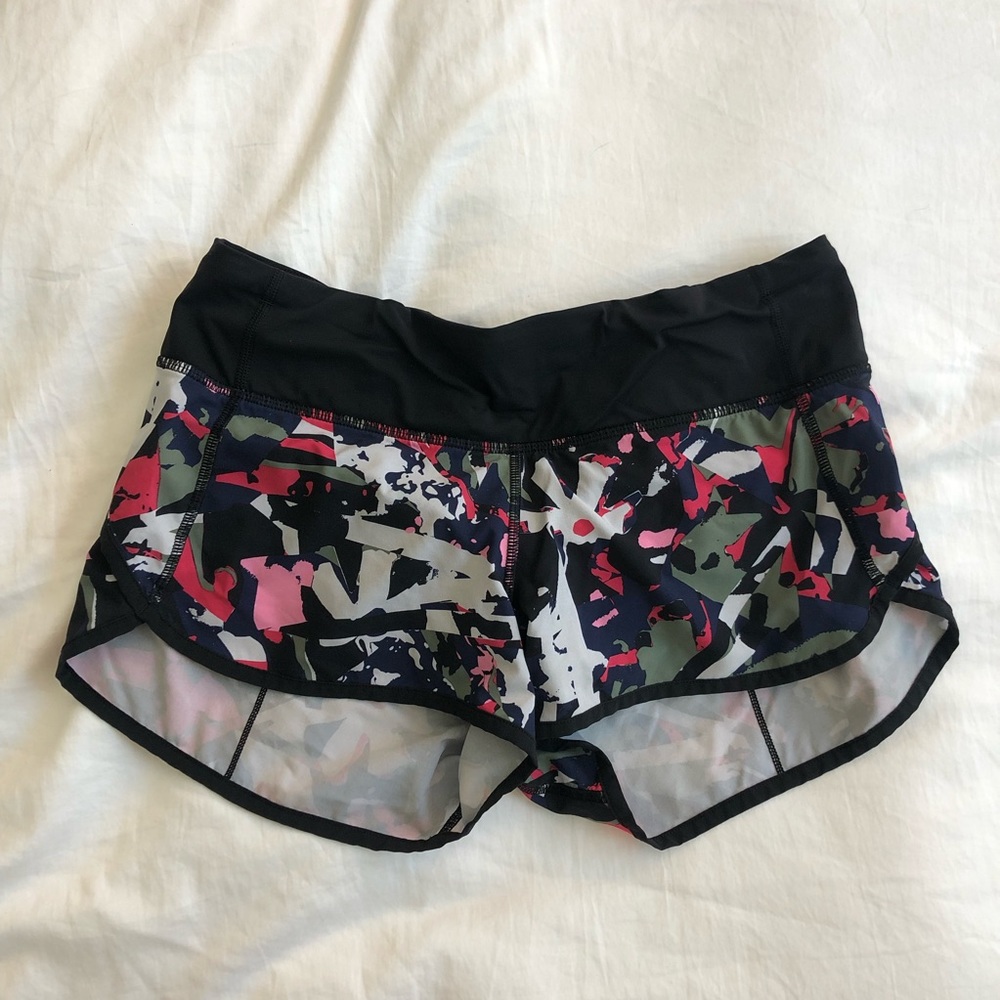 Patterned Lululemon Speedup Shorts